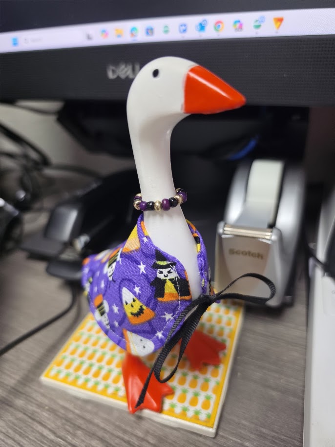 Spooky Sweet Desk Goose Outfit