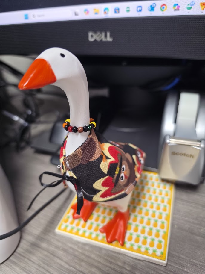 Turkey Time Desk Goose Outfit