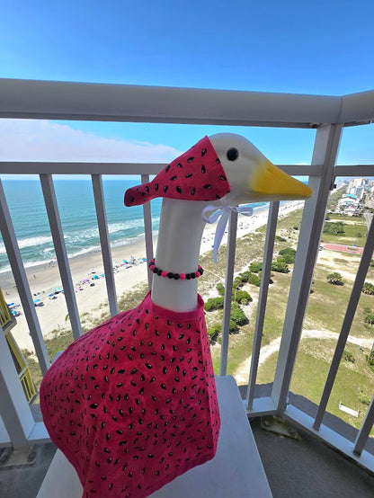 Watermelon Whimsy Porch Goose Outfit
