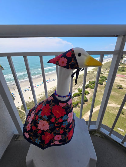Bold Floral on Navy Porch Goose Outfit