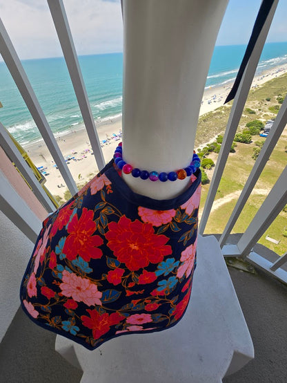 Bold Floral on Navy Porch Goose Outfit