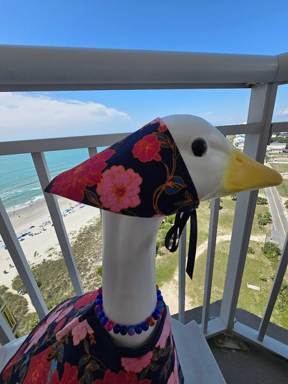 Bold Floral on Navy Porch Goose Outfit