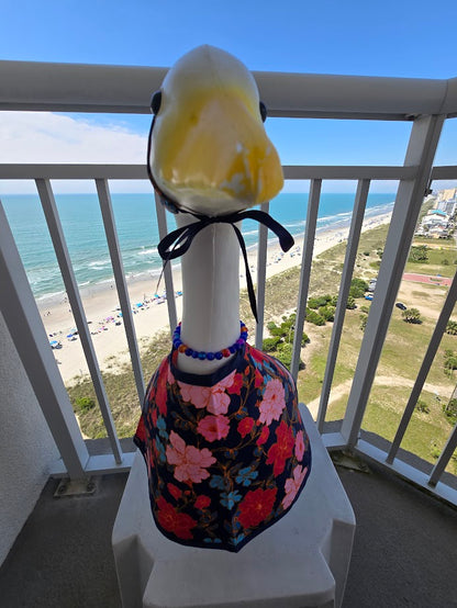 Bold Floral on Navy Porch Goose Outfit
