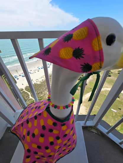 Pink Pineapple Porch Goose Outfit