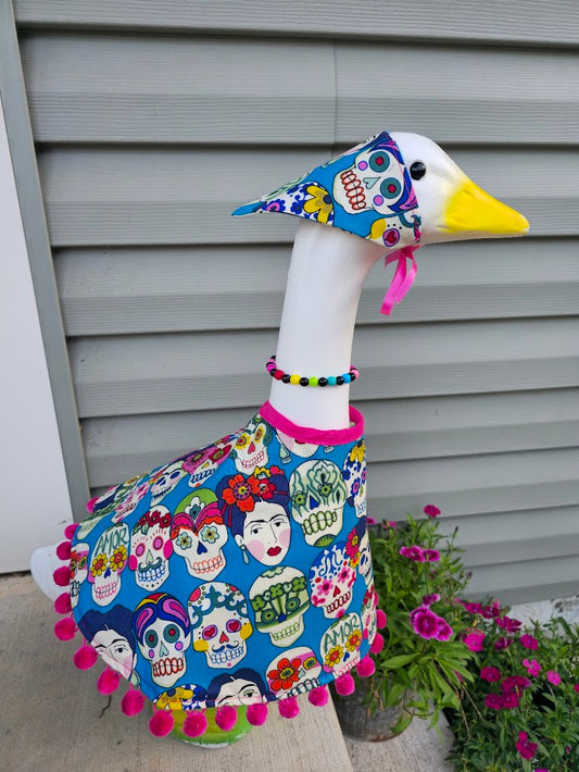 Dia De Los Muertos Porch Goose Outfit