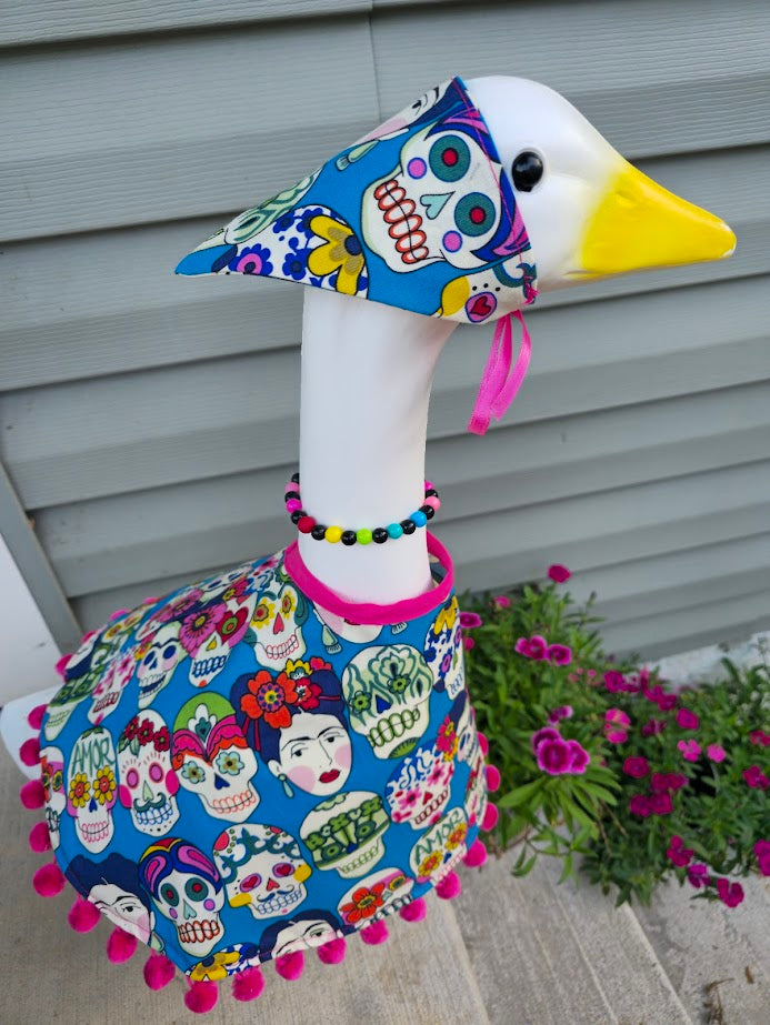 Dia De Los Muertos Porch Goose Outfit