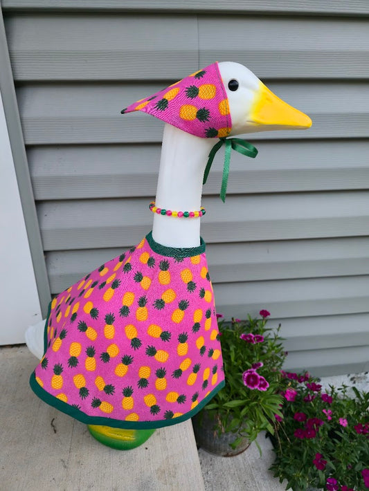 Pink Pineapple Porch Goose Outfit