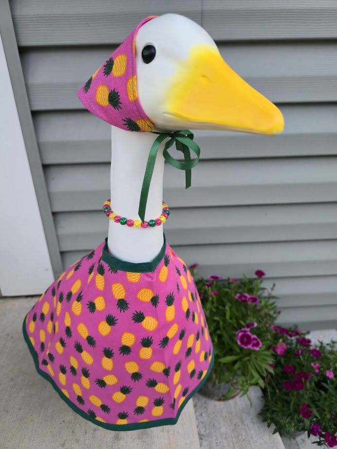 Pink Pineapple Porch Goose Outfit