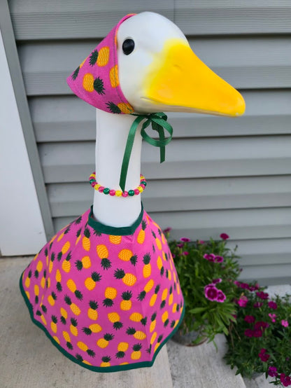 Pink Pineapple Porch Goose Outfit