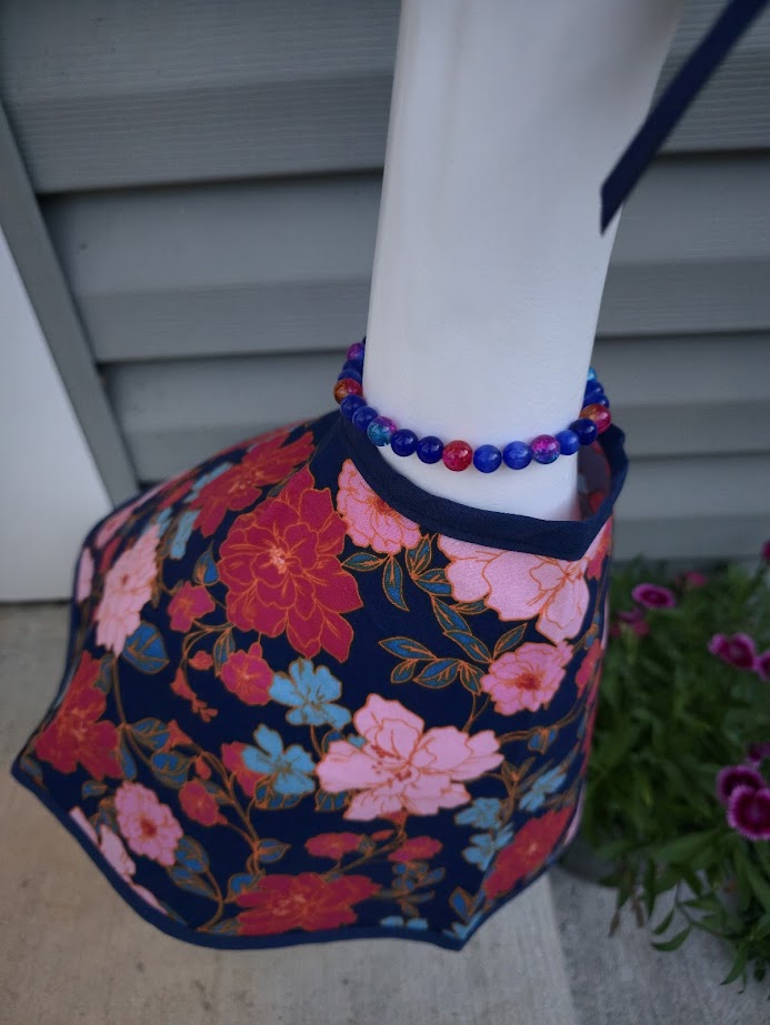 Bold Floral on Navy Porch Goose Outfit