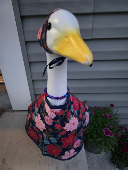 Bold Floral on Navy Porch Goose Outfit