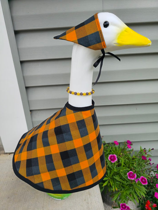 Halloween Plaid Porch Goose Outfit