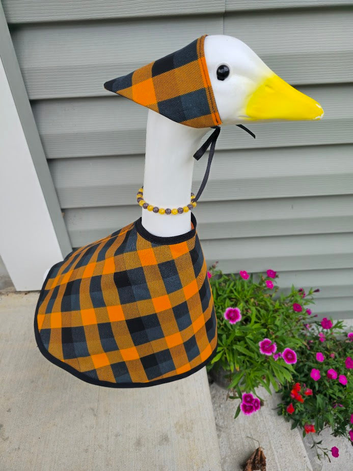 Halloween Plaid Porch Goose Outfit