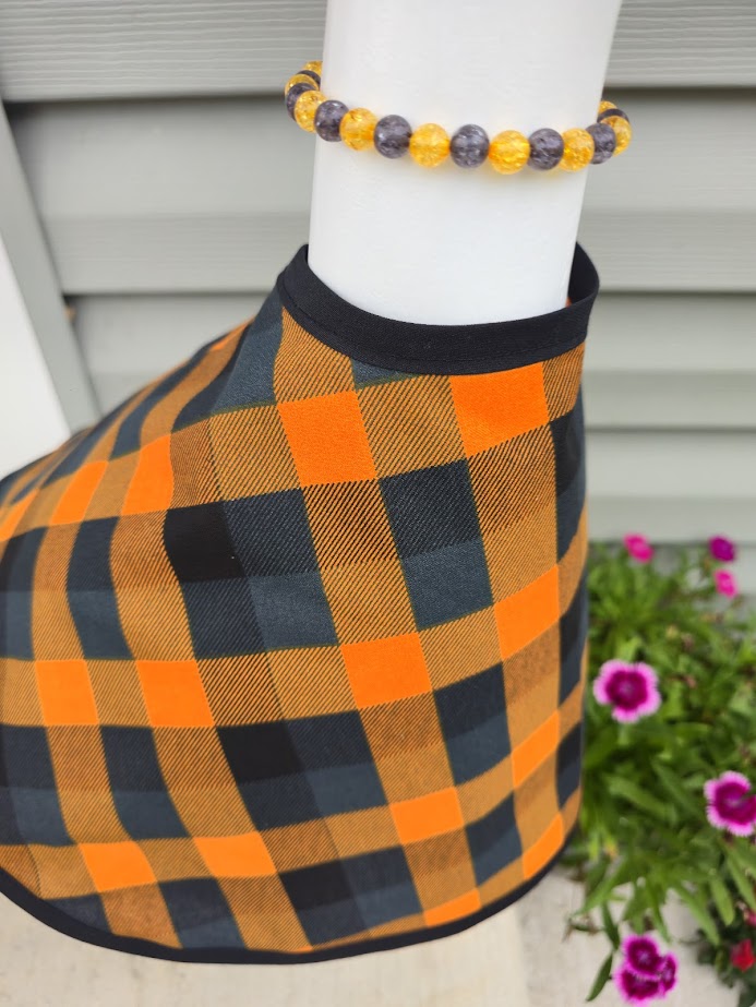 Halloween Plaid Porch Goose Outfit