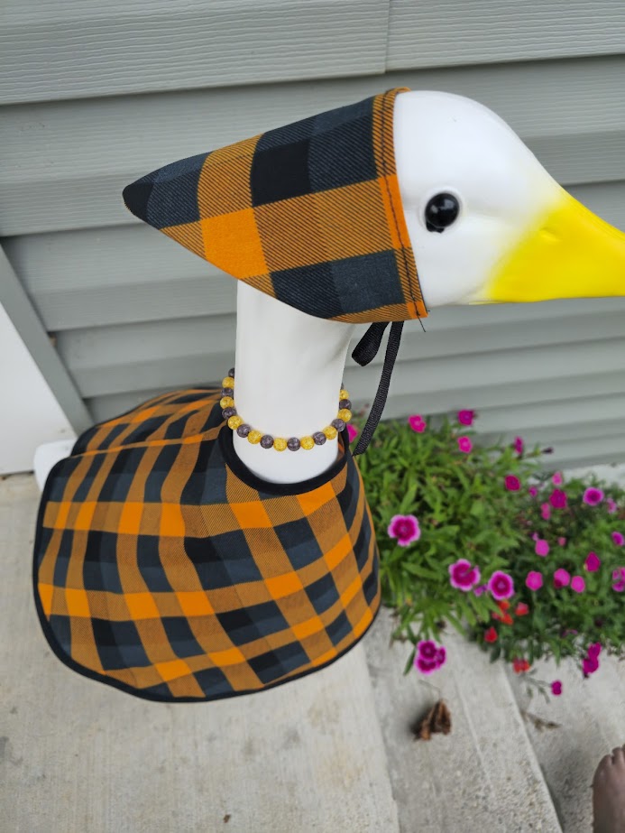 Halloween Plaid Porch Goose Outfit
