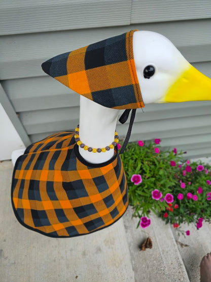 Halloween Plaid Porch Goose Outfit
