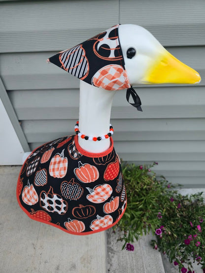 Patterned Pumpkin Porch Goose Outfit