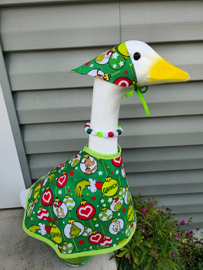 Merry Grinch Mischief Porch Goose Outfit