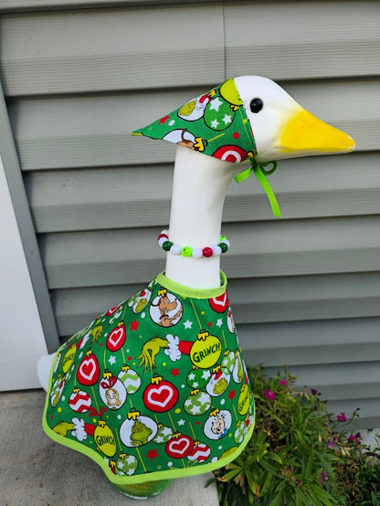 Merry Grinch Mischief Porch Goose Outfit