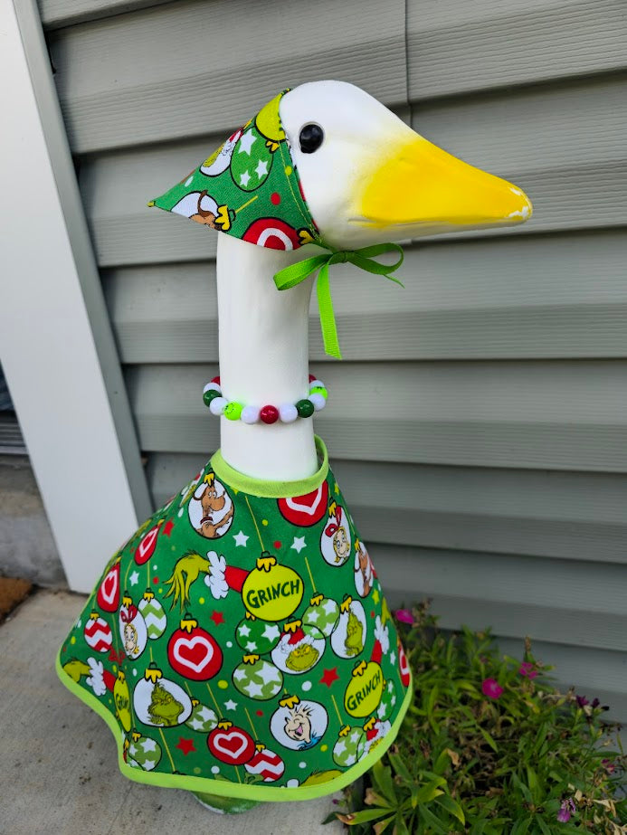 Merry Grinch Mischief Porch Goose Outfit