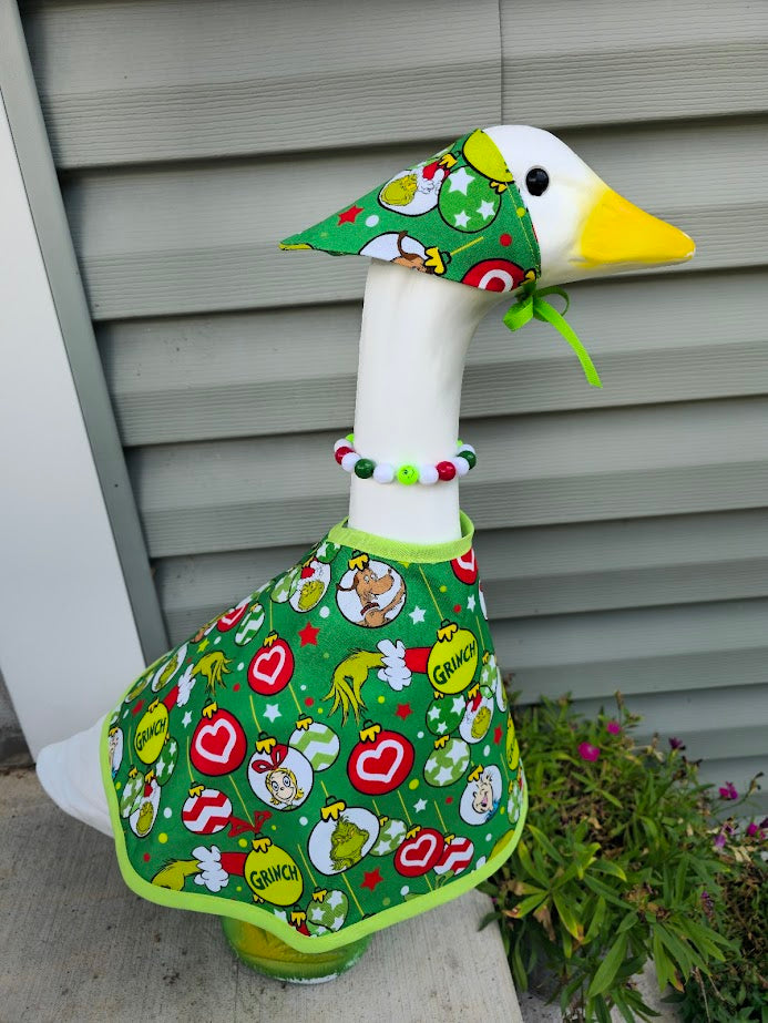 Merry Grinch Mischief Porch Goose Outfit