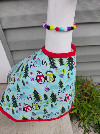 Peppermint Penguins Porch Goose Outfit