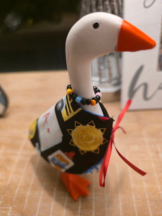 School Bus Buddy Desk Goose Outfit