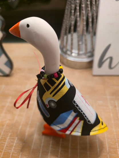 School Bus Buddy Desk Goose Outfit