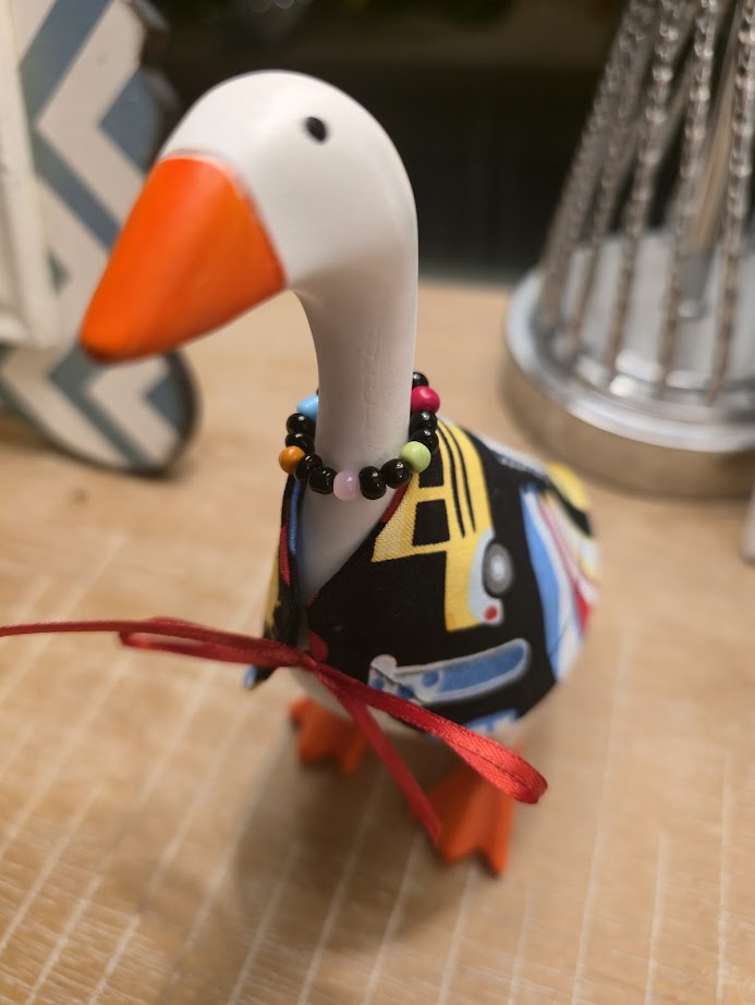 School Bus Buddy Desk Goose Outfit