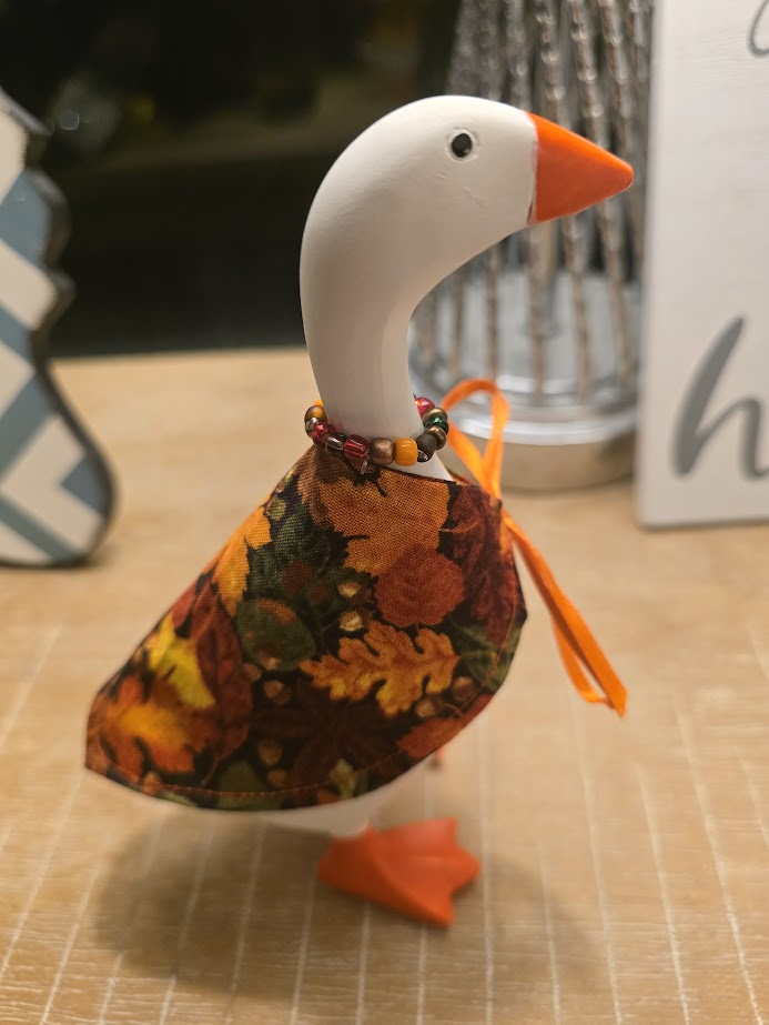Fall Leaves (Small) Desk Goose Outfit