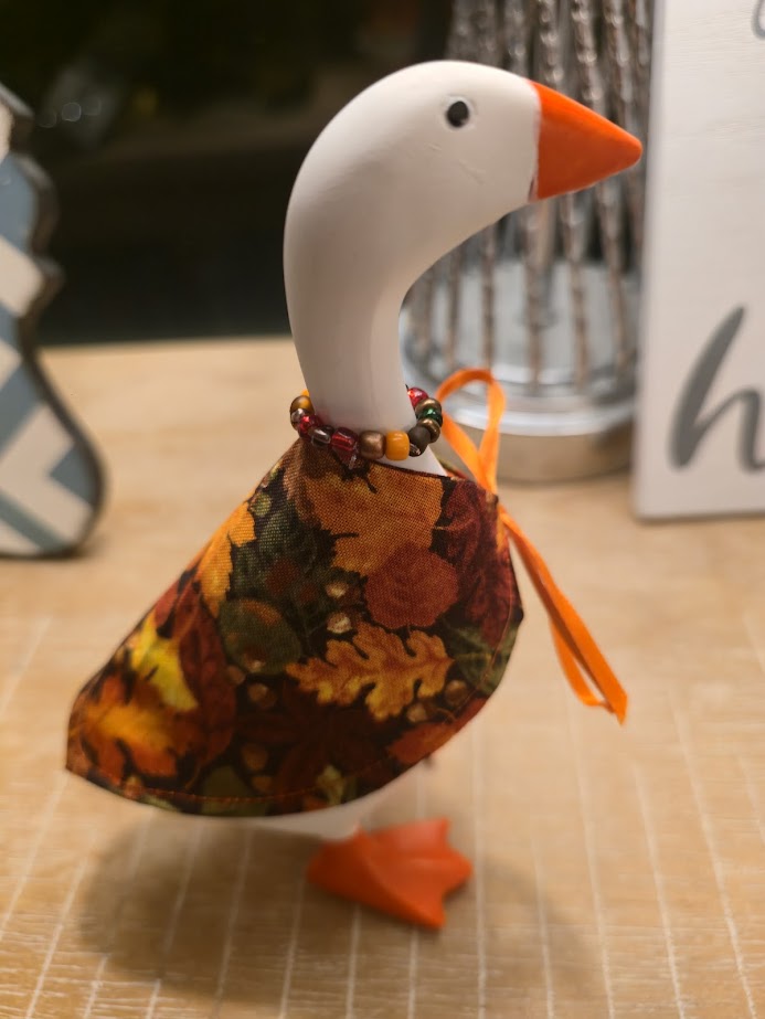 Fall Leaves (Small) Desk Goose Outfit