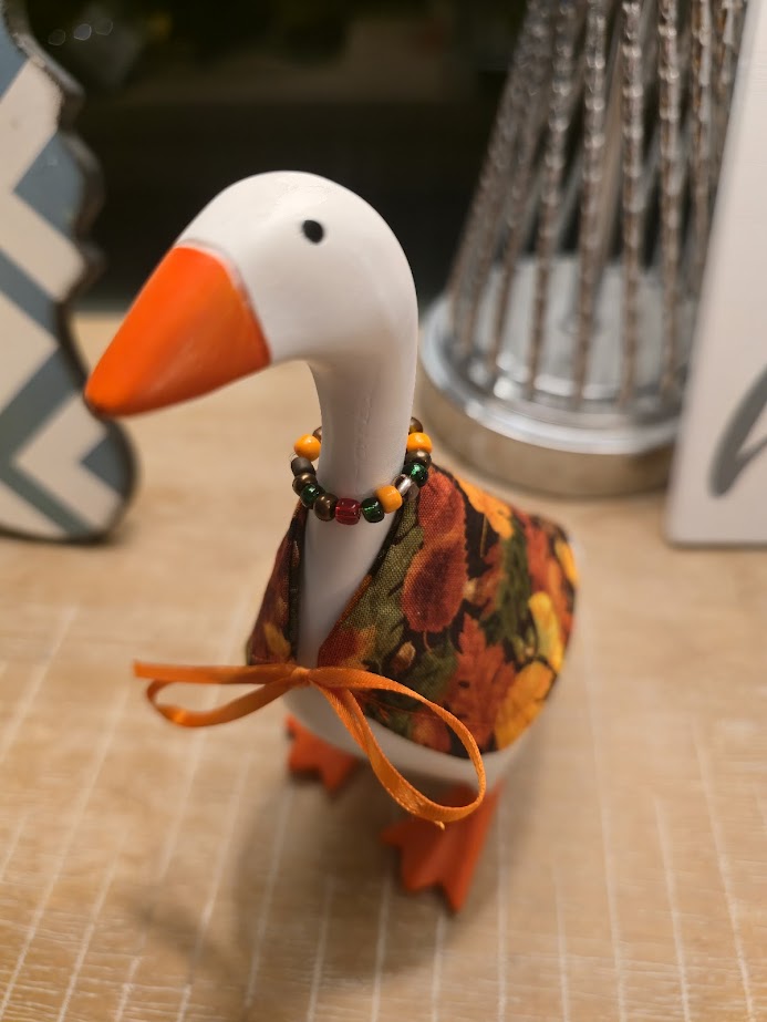 Fall Leaves (Small) Desk Goose Outfit