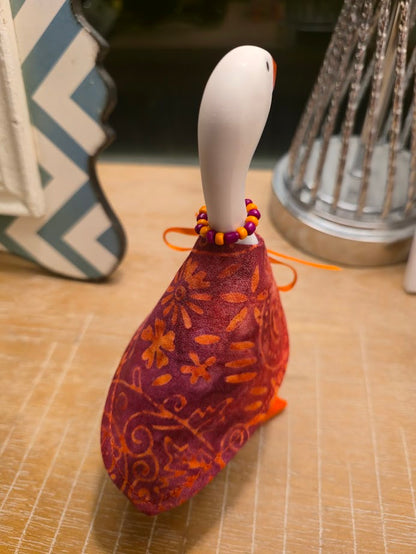 Maroon and Orange Pattern Desk Goose Outfit
