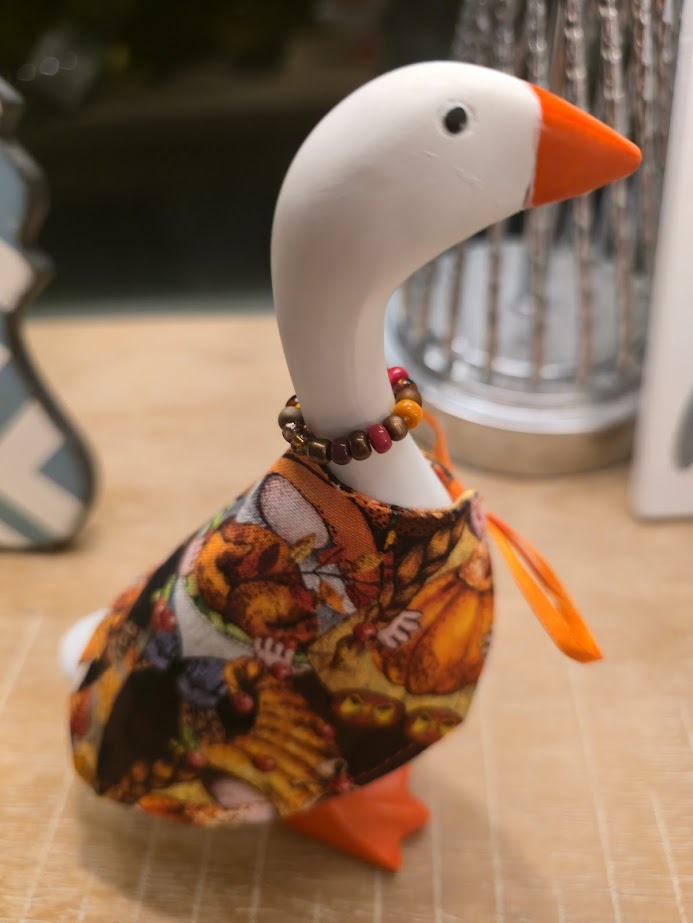 Thanksgiving Gnomes Desk Goose Outfit