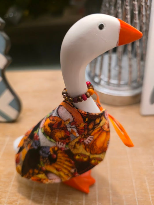 Thanksgiving Gnomes Desk Goose Outfit