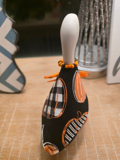 Patterned Pumpkin Desk Goose Outfit