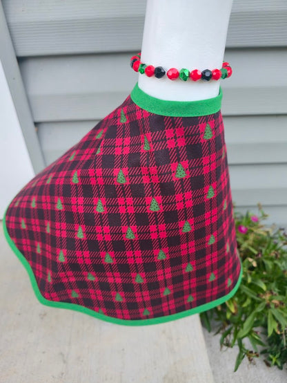 Plaid Pines Porch Goose Outfit