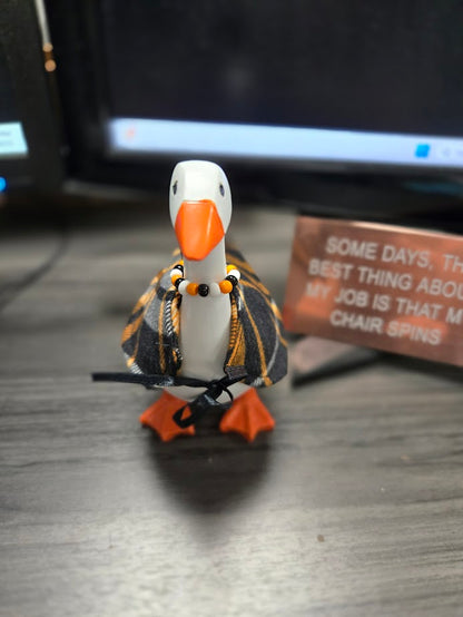 Halloween Plaid Desk Goose Outfit