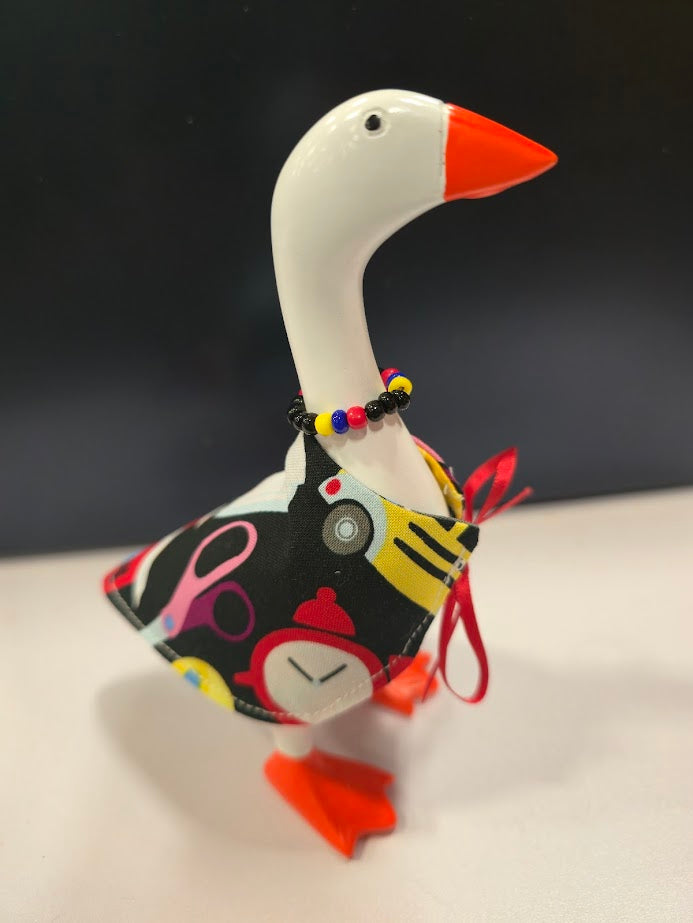 School Bus Buddy Desk Goose Outfit