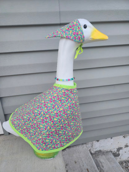 Soft Floral Garden Porch Goose Outfit