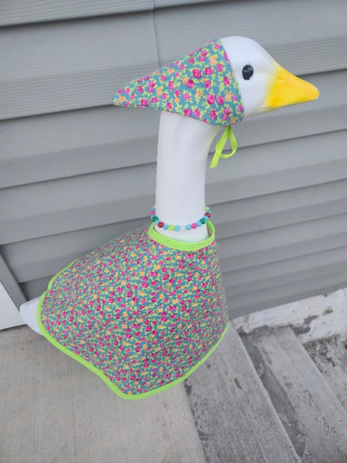 Soft Floral Garden Porch Goose Outfit