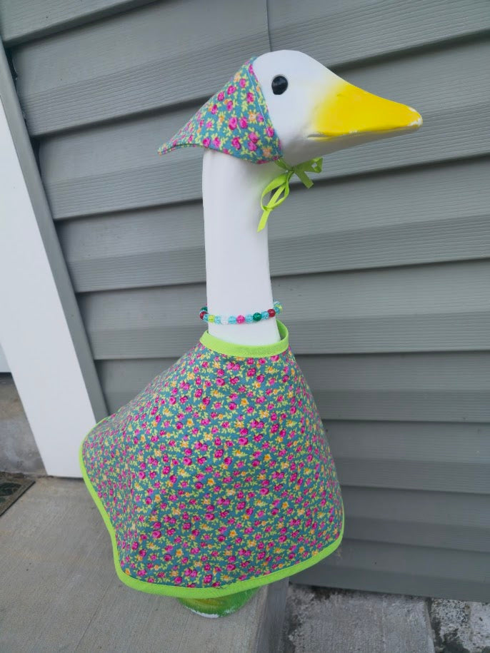 Soft Floral Garden Porch Goose Outfit