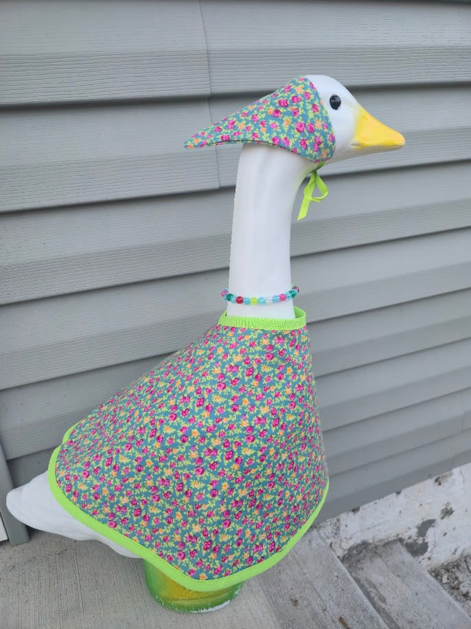 Soft Floral Garden Porch Goose Outfit