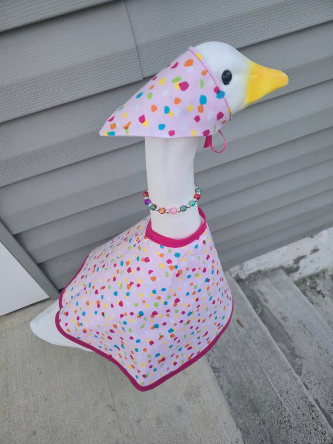 Confetti Party Porch Goose Outfit