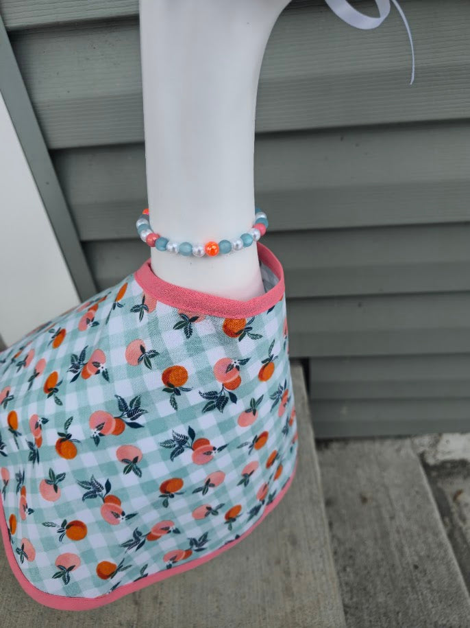 Gingham Oranges Porch Goose Outfit