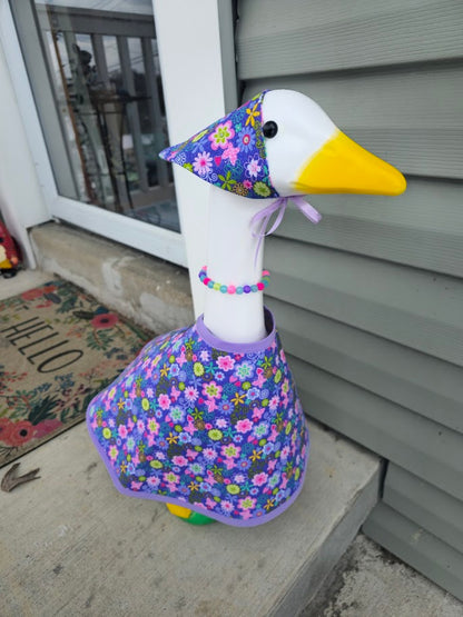 Sparkly Floral Porch Goose Outfit