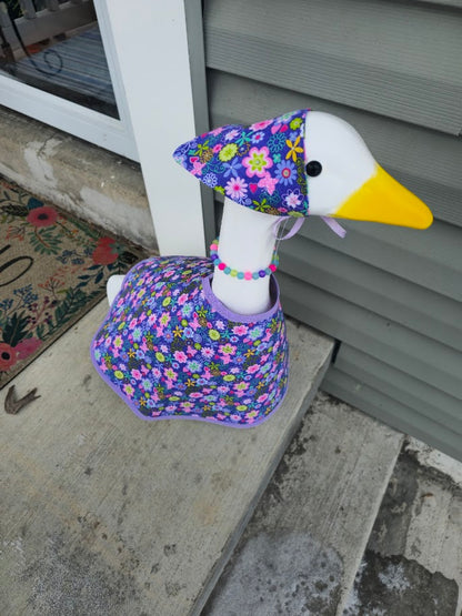 Sparkly Floral Porch Goose Outfit