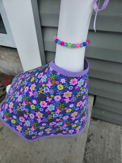 Sparkly Floral Porch Goose Outfit