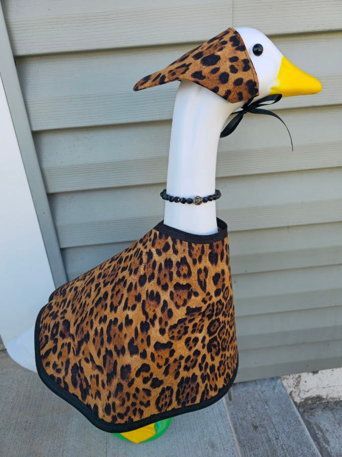 Leopard Print Porch Goose Outfit