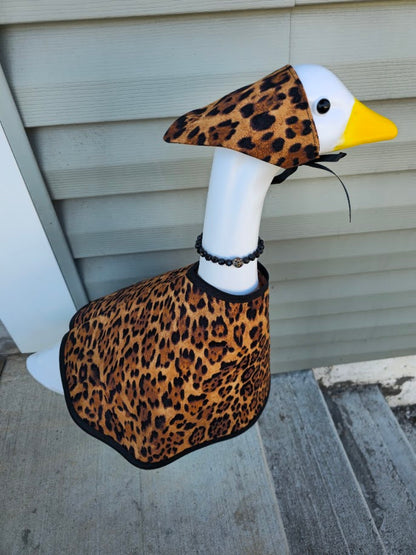 Leopard Print Porch Goose Outfit
